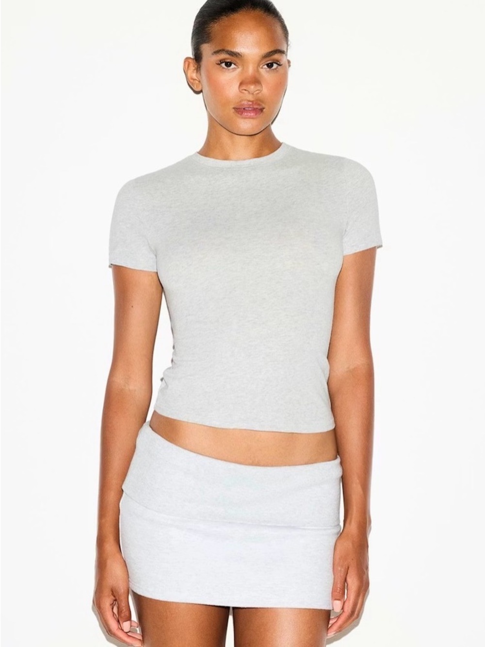 SKIMS Cotton Jersey T-shirt Light Heather Grey